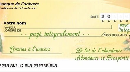 Chèque d’abondance – c’est gratuit et ça marche !