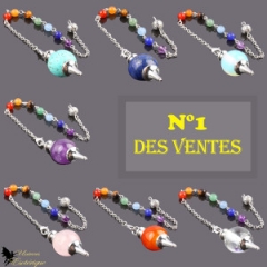 Pendule Pierre Sephoroton et chaîne chakra